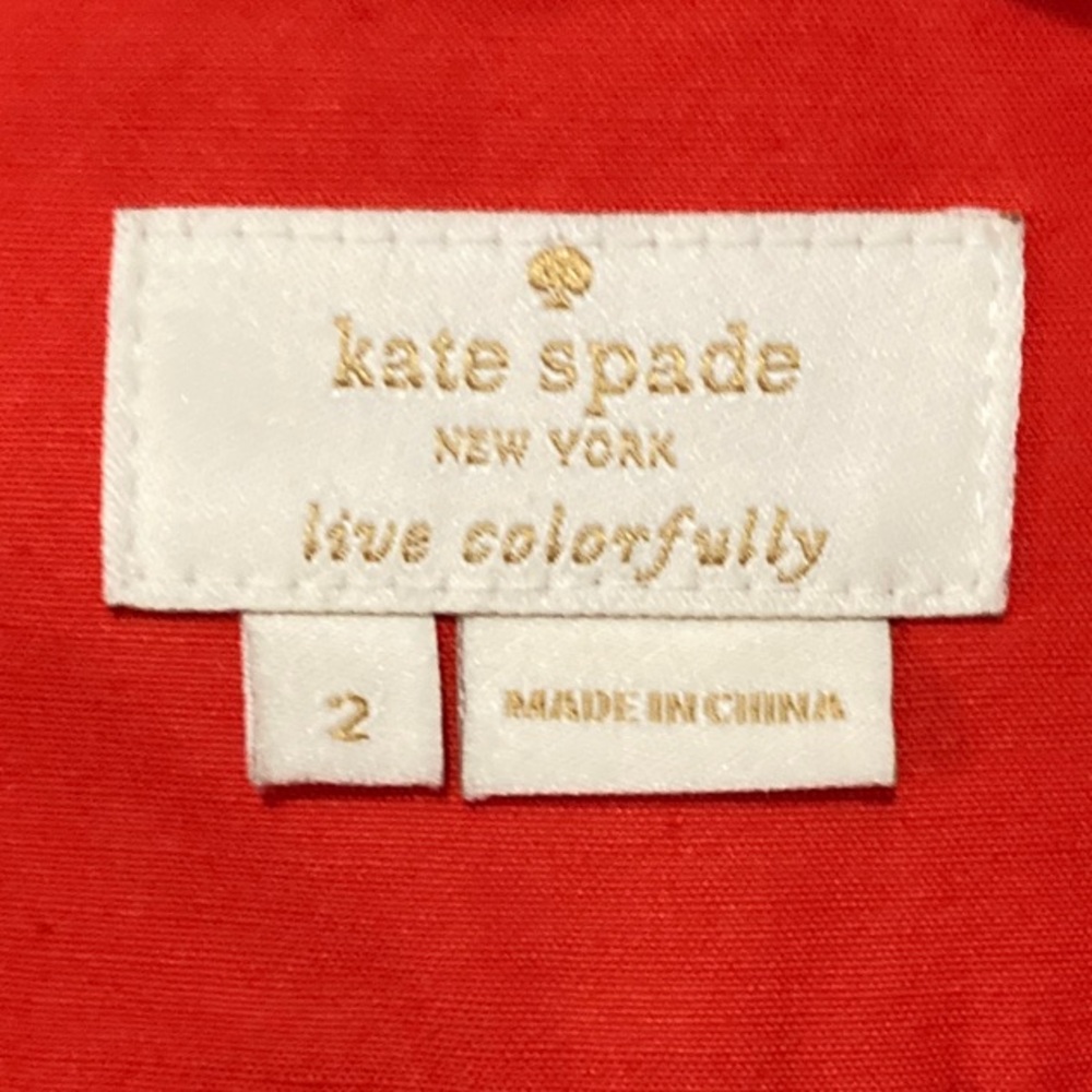 Kate Spade New York Red Size 2 Wide-Leg Palazzo Pants Crisp Linen Cotton Blend - Picture 2 of 7